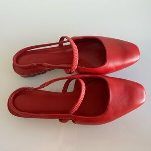 VINCE Bernice Slingback Flats Red